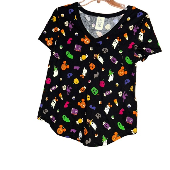 New Disney Mickey Mouse Jack-o'-Lantern Halloween Top for Women size S - Picture 2 of 4